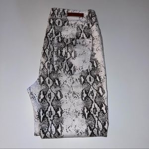 White Snakeskin Jeans (High Rise)